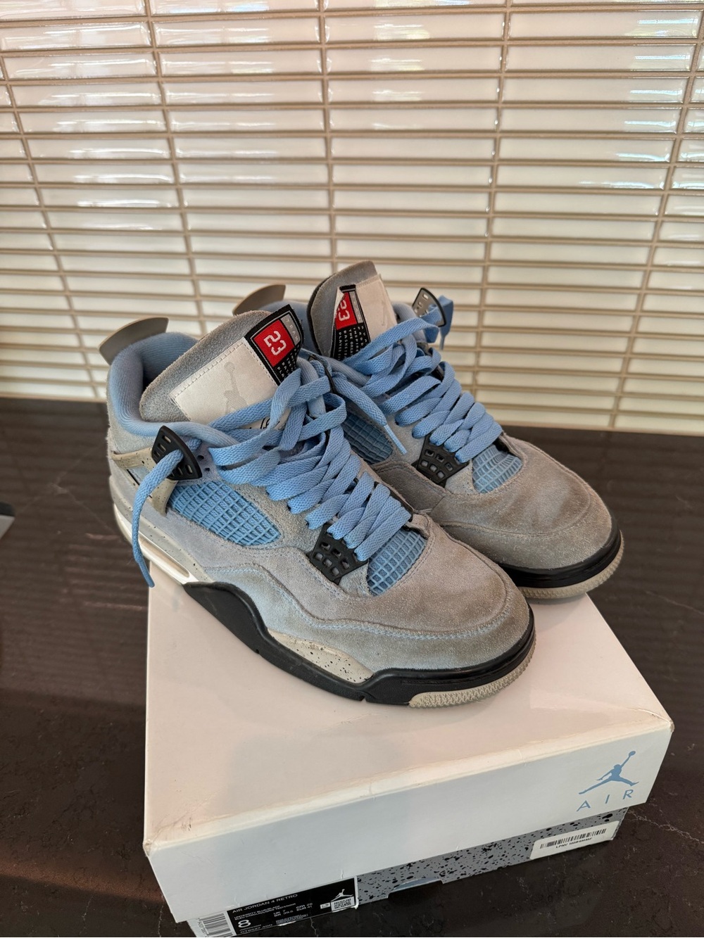 Jordan Men’s Sneakers in Light Blue Suede
